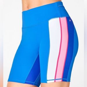 Fabletics Trinity Motion 356 High-Waisted Side Stripe Athletic Shorts NWOT
